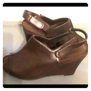 Brown & Black Wedge Heels